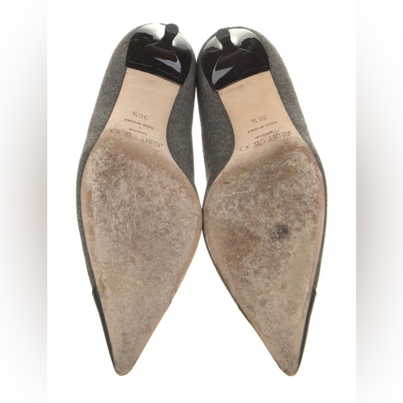 Jimmy Choo pumps wool leather trim size 6.5 - Picture 5 of 5